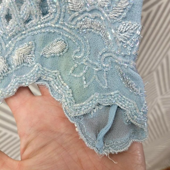 New Together Plus size 20W Evening Jacket Beaded Dressy Topper light blue *flaw - Picture 4 of 7